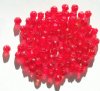 100 6mm Transparent Red Melon Beads
